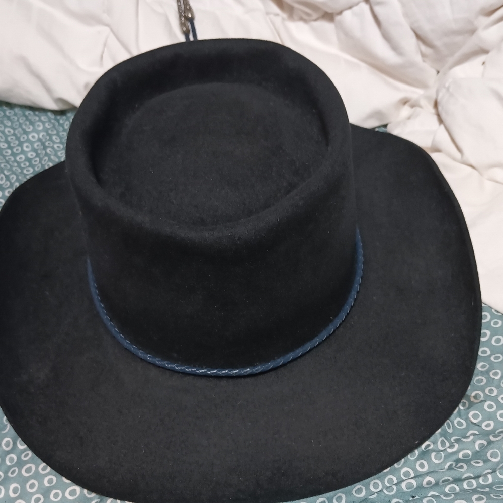 Stetson Black Hat with Blue Cord - Picture 10 of 14